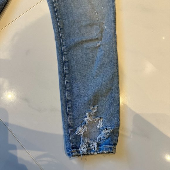 Agolde Sophie Crop High-waisted Ripped-Ankle Jean - Picture 13 of 16